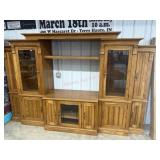 6pc oak media stand.