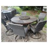 New 7pc sunbrella patio table and chairs.