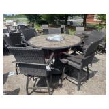 New 7pc sunbrella patio table and chairs with