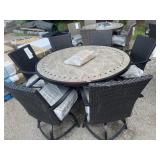 New 7pc sunbrella patio table and chairs.