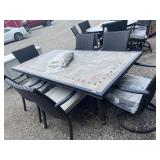 New 7pc sunbrella patio table and chairs.