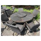 New 7pc sunbrella patio table and chairs.