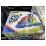 My first water slide splash and slide