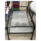 Metal coffee table.  Missing top glass