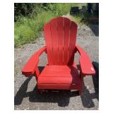 Red Adirondack chair