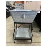 Galvanized bucket stand cooler with bottle opener