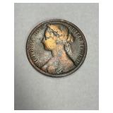 1876 English penny