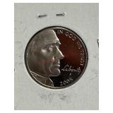 2005 Jefferson nickel "S" westward journey