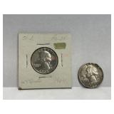 2-1964 90% silver quarters