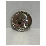 1956 silver proof quarter