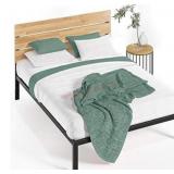 Zinus metal and wood platform bed frame king