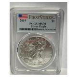 2019 silver eagle PCGS MS70
