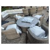 New 5pc deep seating patio set with fire pit