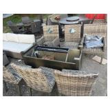 7pc patio table with fire pit missing table top