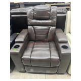 New Brown Myles leather reclining theater chair,