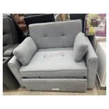 Damaged Serta gray daydreamer pull out loveseat
