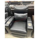 Scratch/Dent Black leather reclining theater