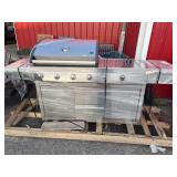 Damaged members mark propane grill has been used