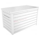 4 keter 165 gallon deck boxes 2 white 2 brown