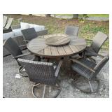 New 7pc sunbrella patio table and 6 chairs
