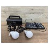 Solar powered hanging light system