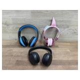 3 sets headphones pink is a unicorn