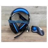 Wired gaming headset and ergonomic mouse