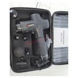 Percussive massage gun with case, used