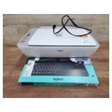 HP DeskJet 2755e, Logitech keyboard 2 items