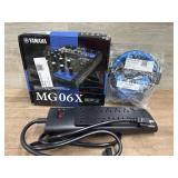 Yamaha mixing console. Wired headset and power