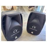Alpha sonik speakers with tripod stands