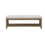 Westport fabric & wood Bench