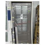 36ï¿½ steel 6 panel entry door.   Frame has damage.