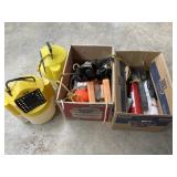 2 flow troll buckets, box of boat safety