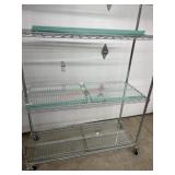 11 assorted size approx 1/2in thick glass shelves