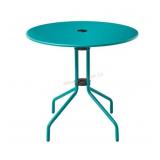 Steel table in teal