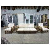 5 piece bamboo patio furniture set no glass for