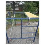 Metaltexh blue scaffolding with
