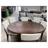 7 piece pacific dining set w/ leaf- has slight
