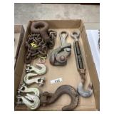 Flat of chain hooks & chain