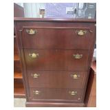 Cherry 4 drawer lateral file cabinet.