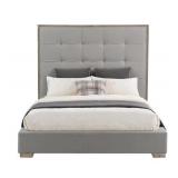 Abbyson king grey upholstered bed