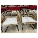 NEW - 2 -MULBERRY PATIO CHAIRS WOVEN SEATS