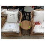 New 3pc Mulberry wicher patio table and 2 chairs