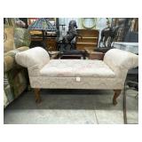 Tan Fainting char/Bench with storage