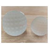 1 LOT - 2 PCS - LARGE AND SMALL FROSTED GLASS