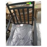 Black Rod Iron pato chair with cushion