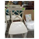 2 new White washed bar stools