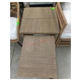 New 2pc Whicker nesting table set