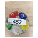 MAUDE & BOB ST. CLAIR PAPERWEIGHT  1976 - CLEAR